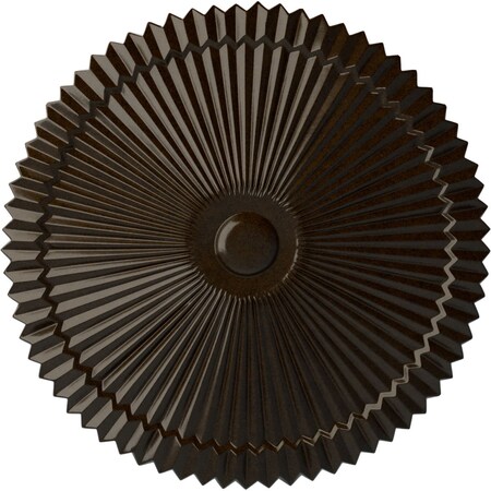 Ekena Millwork Shakuras Ceiling Medallion (Fits Canopies up to 5"), Hand-Painted Bronze, 24"OD x 3"P CM24SHBZS